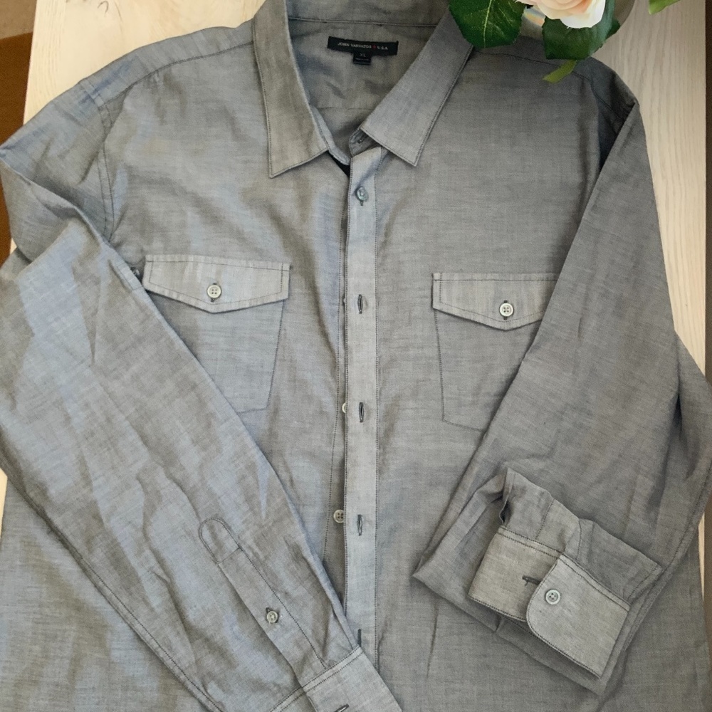 John Varvatos USA Slim Fit Dress Shirt Mens  XL